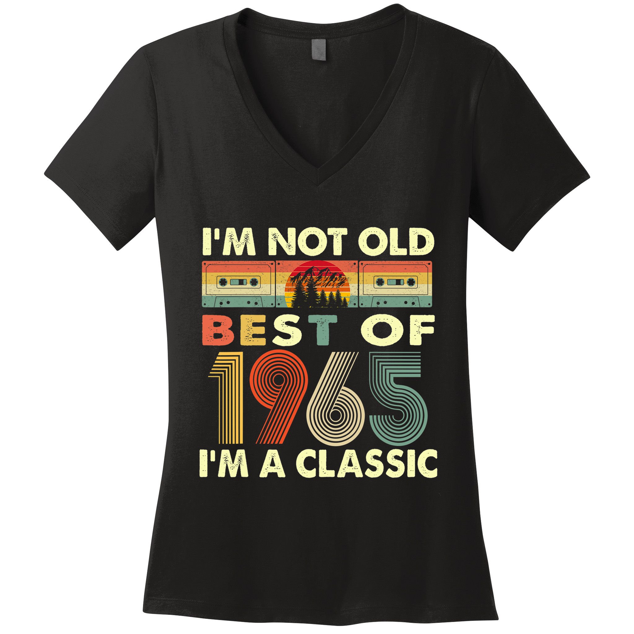 I'm Not Old I'm A Classic Vintage 1965 57th Birthday Gifts Women's V-Neck T-Shirt