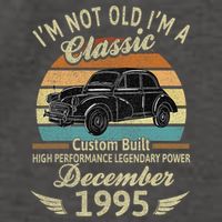 Im Not Old Im A Classic Born In December 1995 Car Birthday Vector Backpack