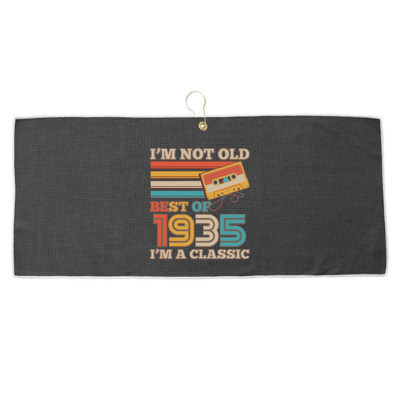 Im Not Old Best Of 1935 Im A Classic 90th Birthday Large Microfiber Waffle Golf Towel