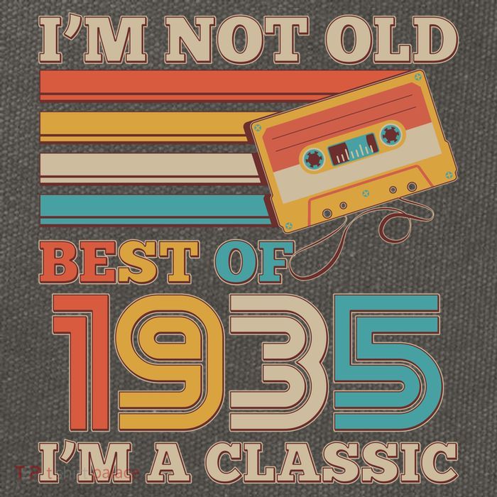 Im Not Old Best Of 1935 Im A Classic 90th Birthday Cotton Canvas Backpack