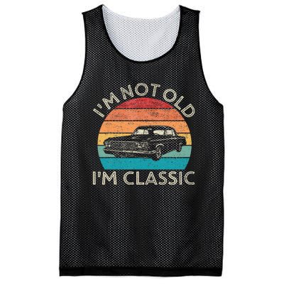 Im Not Old Im Classic Car Birthday Men S Dad Fathers Mesh Reversible Basketball Jersey Tank