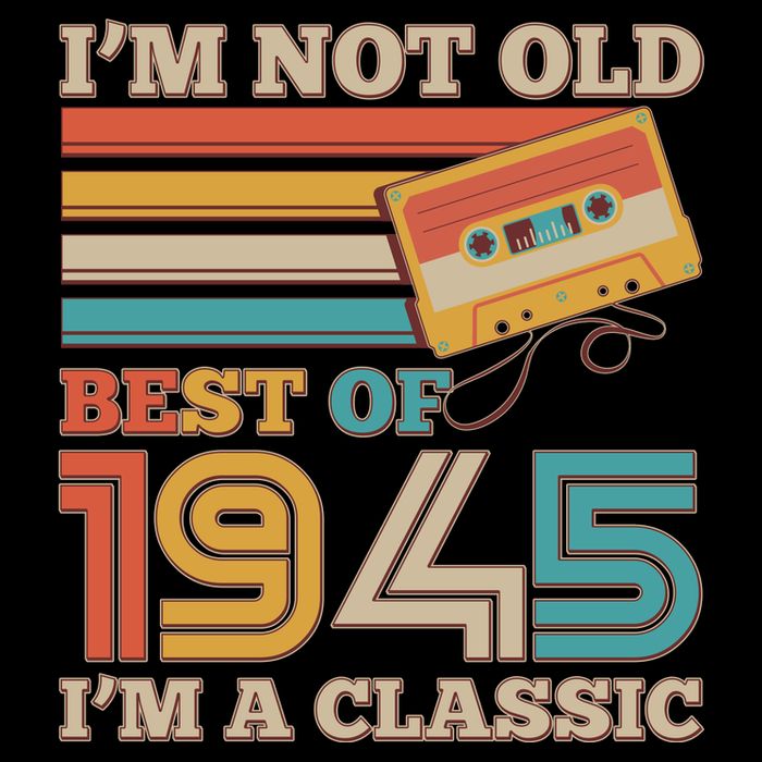 Im Not Old Best Of 1945 Im A Classic 80th Birthday Women's V-Neck T-Shirt
