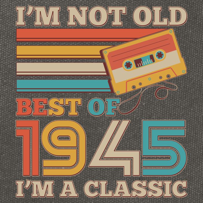 Im Not Old Best Of 1945 Im A Classic 80th Birthday Cotton Canvas Backpack
