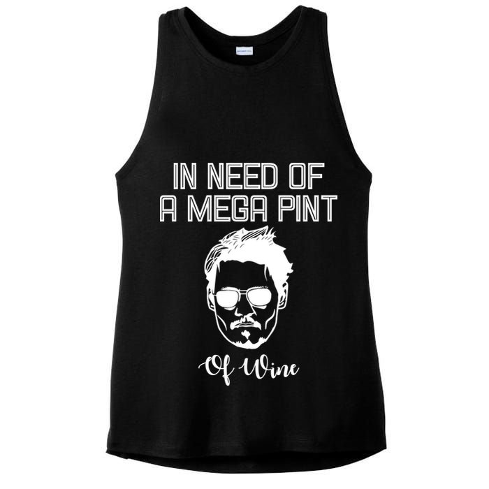 In Need Of A Mega Pint Of Wine Funny Ladies PosiCharge Tri-Blend Wicking Tank