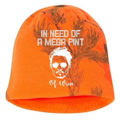 In Need Of A Mega Pint Of Wine Funny Kati - Camo Knit Beanie