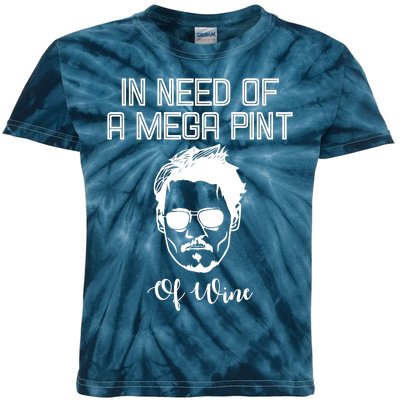 In Need Of A Mega Pint Of Wine Funny Kids Tie-Dye T-Shirt