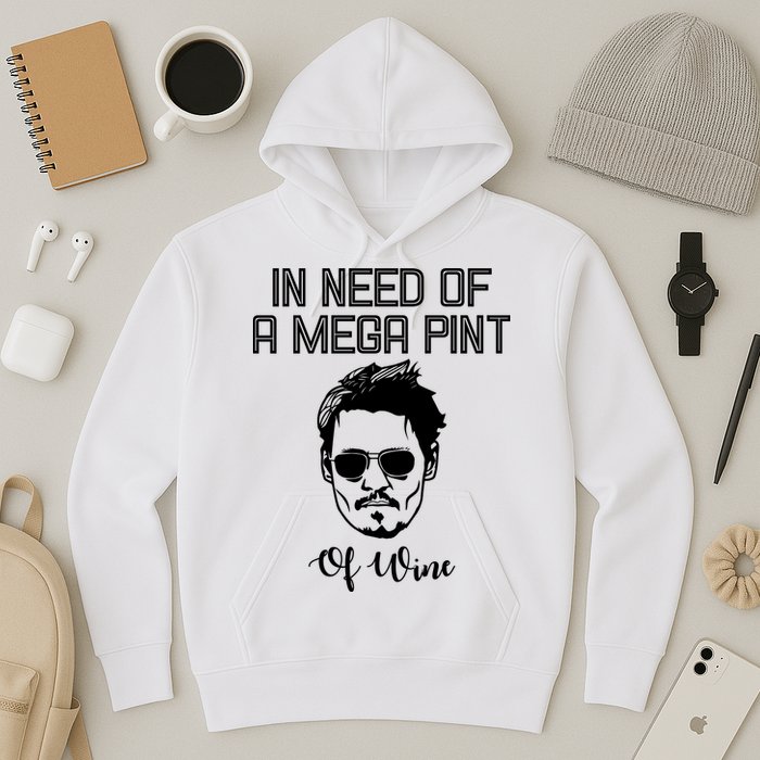 In Need Of A Mega Pint Of Wine Funny Hoodie