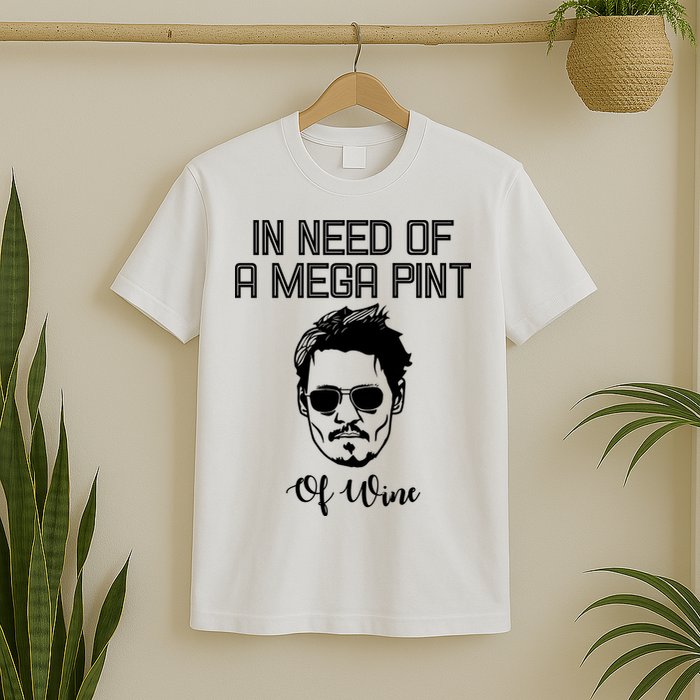 In Need Of A Mega Pint Of Wine Funny T-Shirt