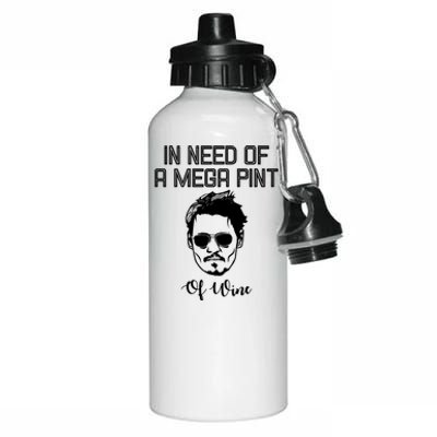 In Need Of A Mega Pint Of Wine Funny Aluminum Water Bottle