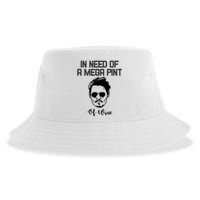 In Need Of A Mega Pint Of Wine Funny Sustainable Bucket Hat