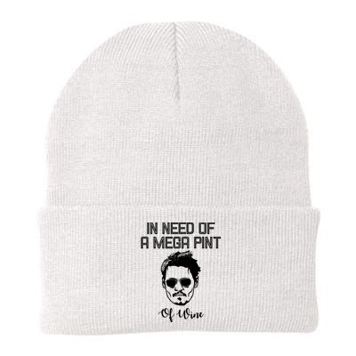 In Need Of A Mega Pint Of Wine Funny Knit Cap Winter Beanie