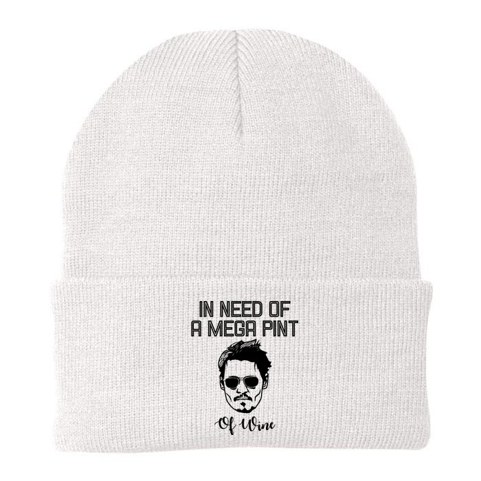 In Need Of A Mega Pint Of Wine Funny Knit Cap Winter Beanie