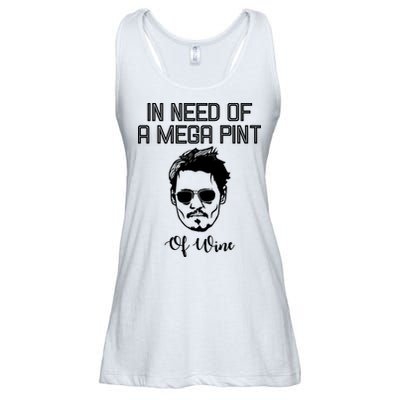 In Need Of A Mega Pint Of Wine Funny Ladies Essential Flowy Tank
