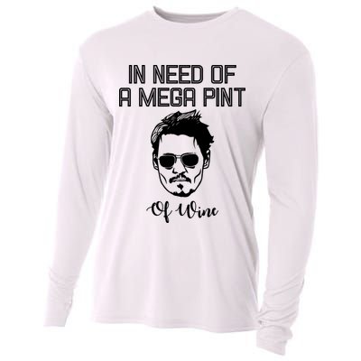 In Need Of A Mega Pint Of Wine Funny Cooling Performance Long Sleeve Crew
