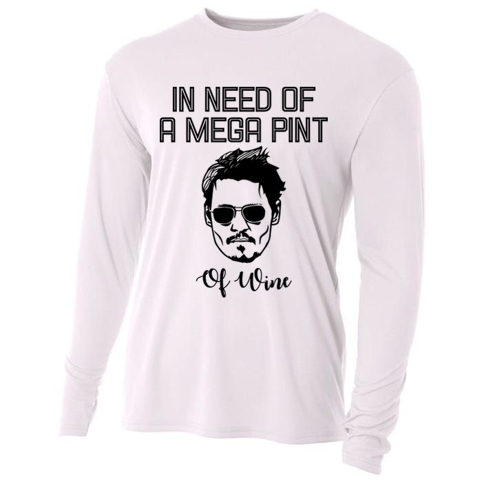 In Need Of A Mega Pint Of Wine Funny Cooling Performance Long Sleeve Crew