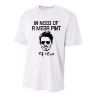 In Need Of A Mega Pint Of Wine Funny Youth Performance Sprint T-Shirt