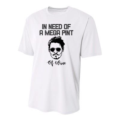 In Need Of A Mega Pint Of Wine Funny Youth Performance Sprint T-Shirt