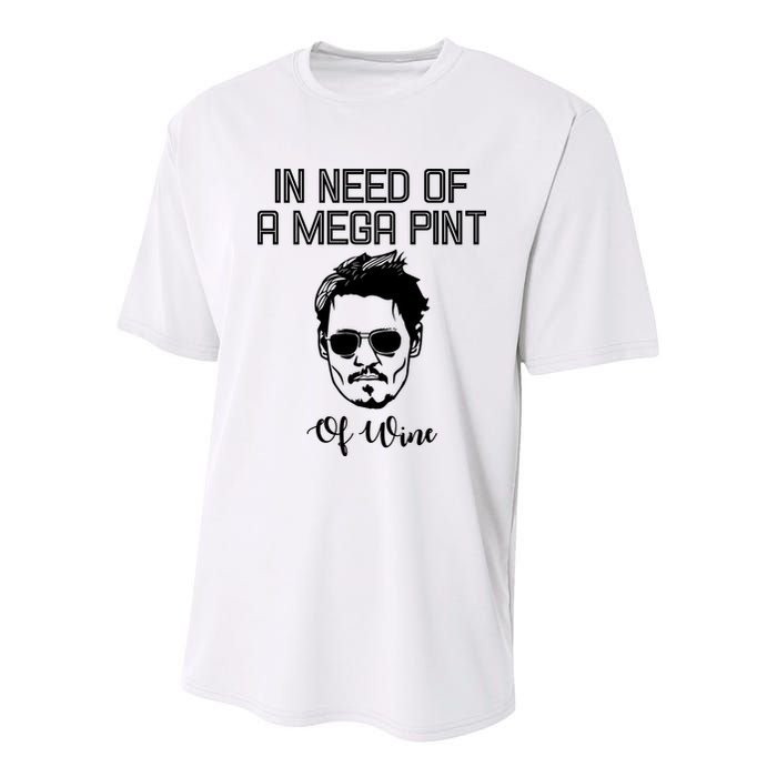 In Need Of A Mega Pint Of Wine Funny Youth Performance Sprint T-Shirt