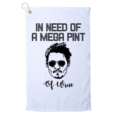 In Need Of A Mega Pint Of Wine Funny Golf Towel