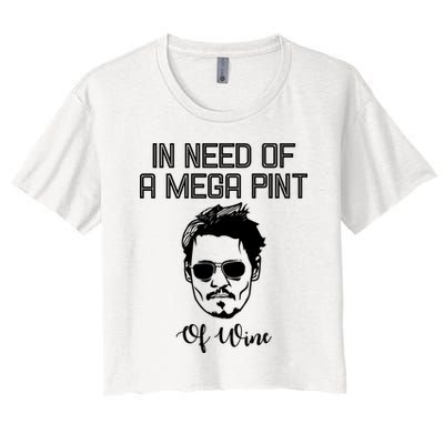 In Need Of A Mega Pint Of Wine Funny Crop Top