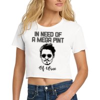In Need Of A Mega Pint Of Wine Funny Crop Top
