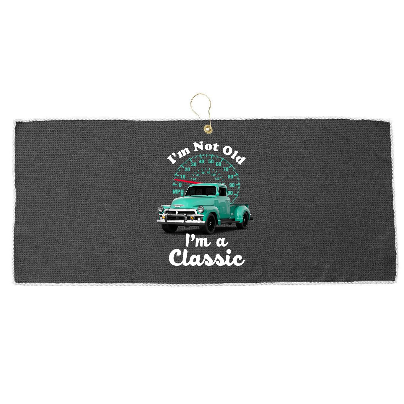 I'm Not Old I'm A Classic Vintage Car Large Microfiber Waffle Golf Towel