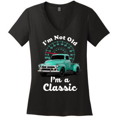 I'm Not Old I'm A Classic Vintage Car Women's V-Neck T-Shirt