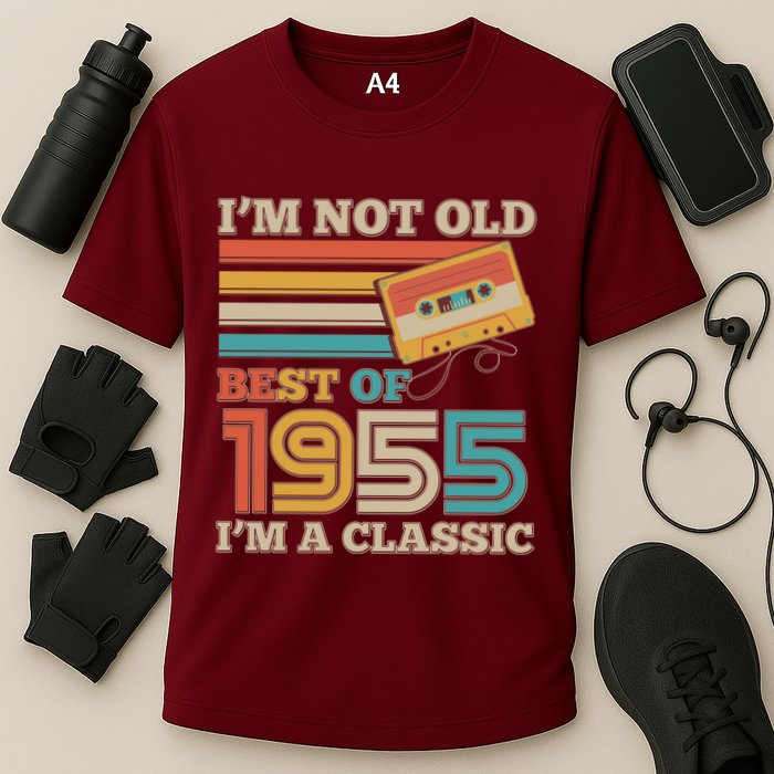 Im Not Old Best Of 1955 Im A Classic 70th Birthday Cooling Performance Crew T-Shirt