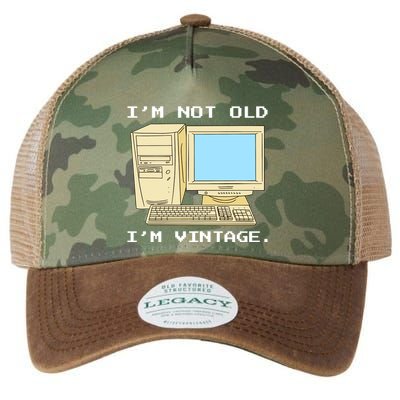 I'm Not Old I'm Vintage Funny Computer Legacy Tie Dye Trucker Hat