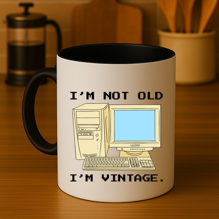 I'm Not Old I'm Vintage Funny Computer Coffee Mug