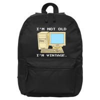 I'm Not Old I'm Vintage Funny Computer 16 in Basic Backpack