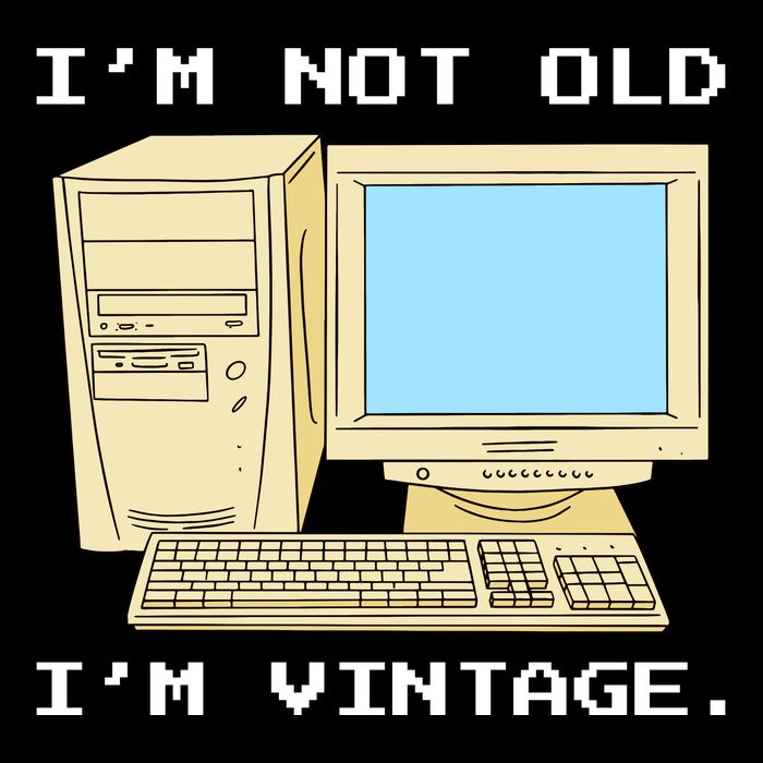 I'm Not Old I'm Vintage Funny Computer 16 in Basic Backpack