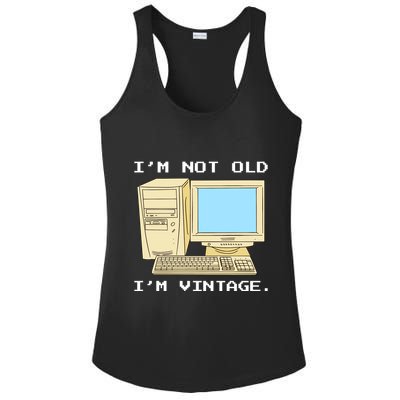 I'm Not Old I'm Vintage Funny Computer Ladies PosiCharge Competitor Racerback Tank