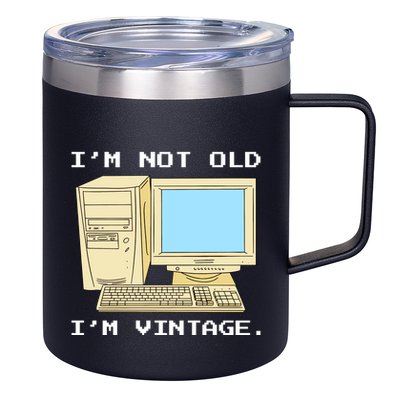 I'm Not Old I'm Vintage Funny Computer 12oz Stainless Steel Coffee Mug