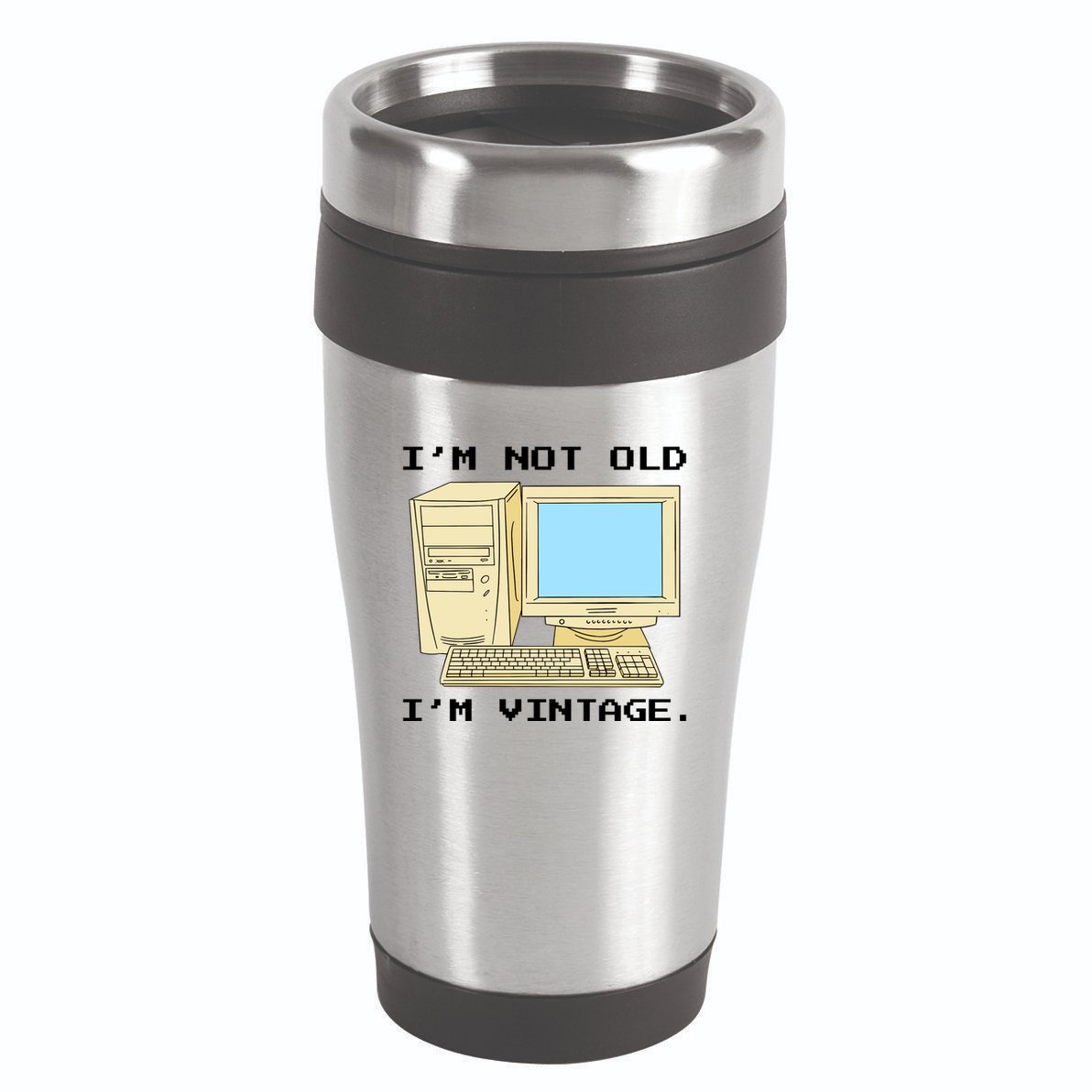 I'm Not Old I'm Vintage Funny Computer 16oz Travel Tumbler