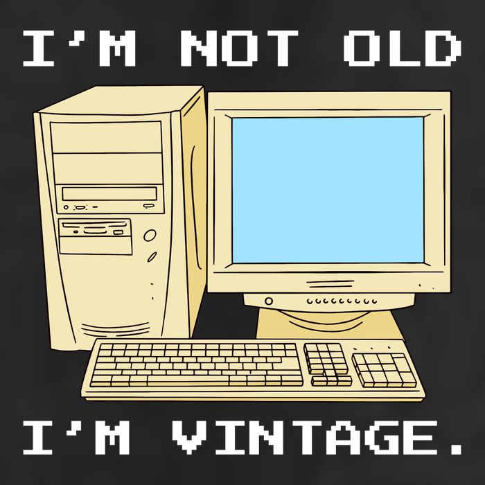 I'm Not Old I'm Vintage Funny Computer Tumbler