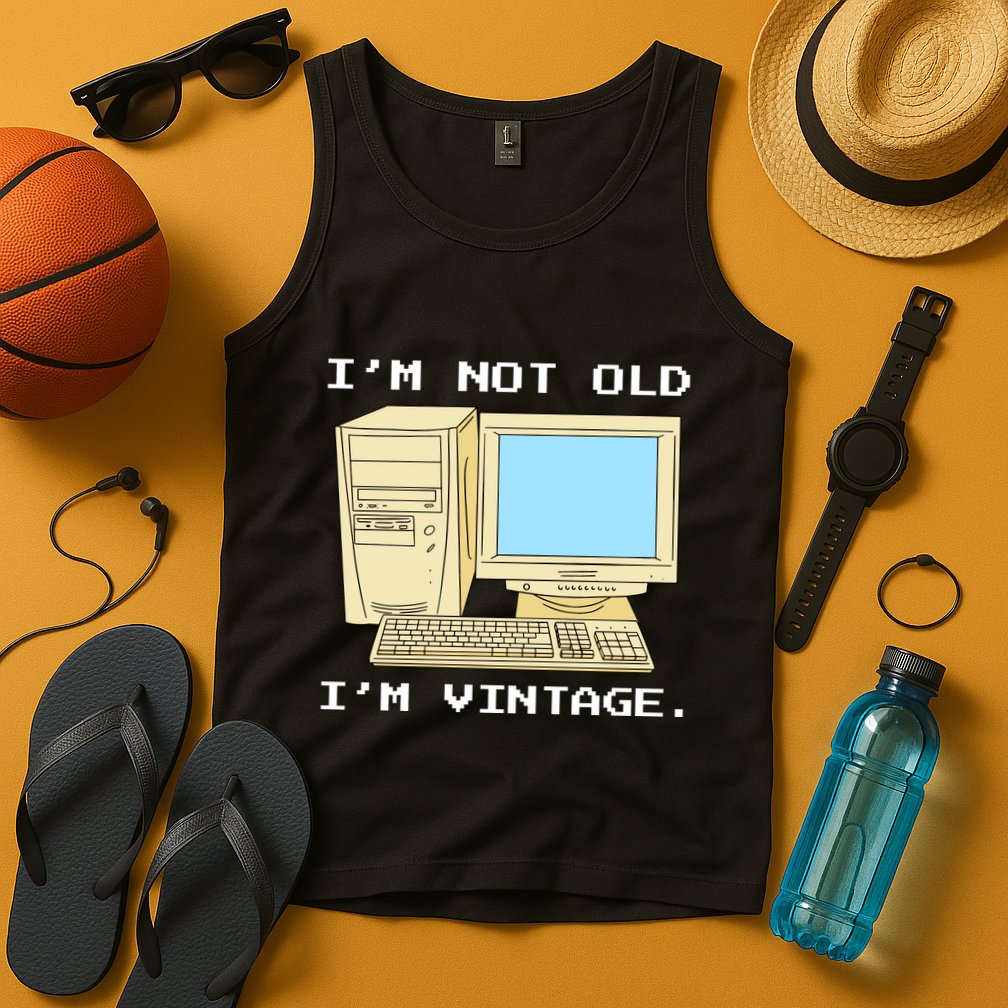 I'm Not Old I'm Vintage Funny Computer Tank Top