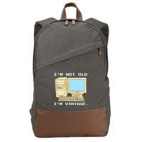 I'm Not Old I'm Vintage Funny Computer Cotton Canvas Backpack