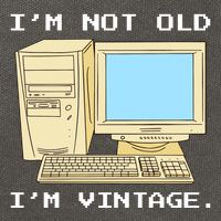 I'm Not Old I'm Vintage Funny Computer Cotton Canvas Backpack