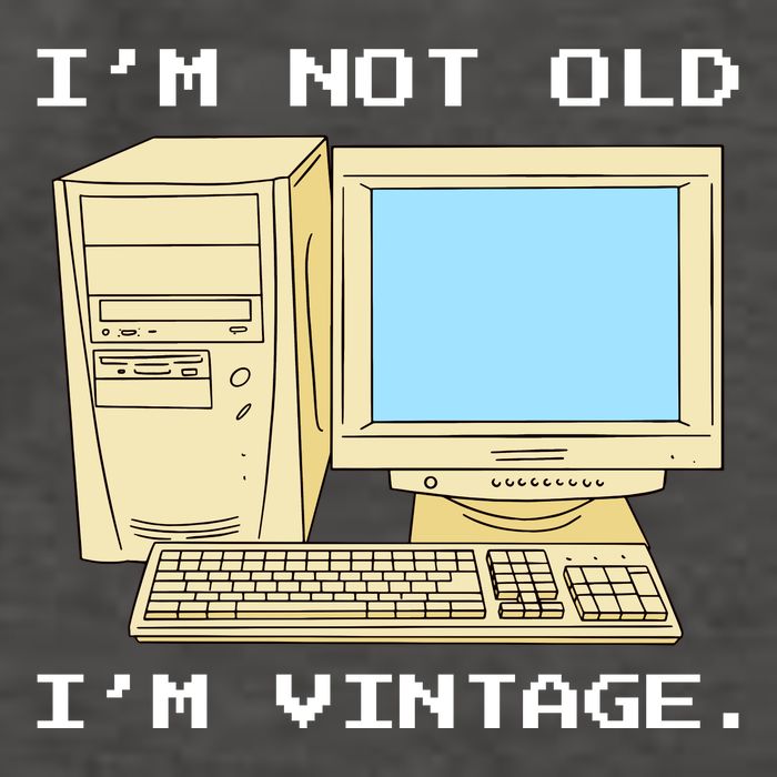 I'm Not Old I'm Vintage Funny Computer Vector Backpack