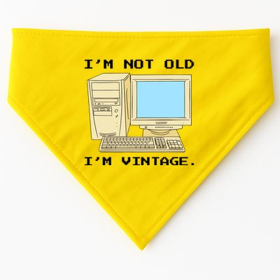 I'm Not Old I'm Vintage Funny Computer USA-Made Doggie Bandana