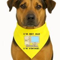 I'm Not Old I'm Vintage Funny Computer USA-Made Doggie Bandana