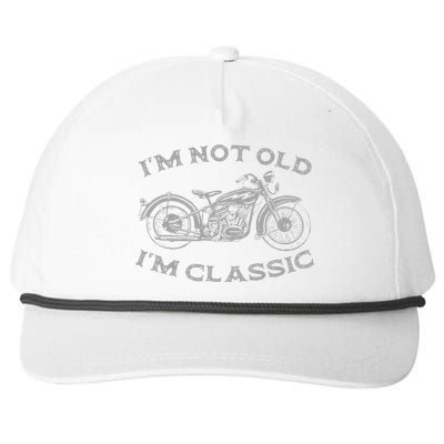 Im Not Old Im Classic Funny Motorcycle Bike Snapback Five-Panel Rope Hat