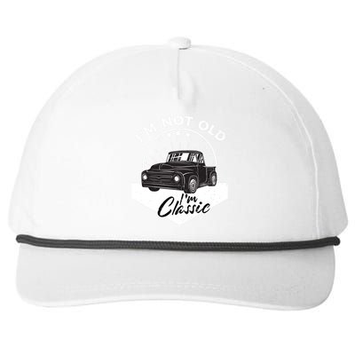 IM Not Old IM Classic Vintage Car Truck Birthday Snapback Five-Panel Rope Hat