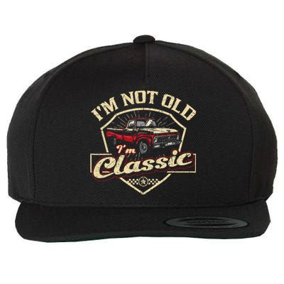 Im Not Old Im Classic Funny Old Man Wool Snapback Cap