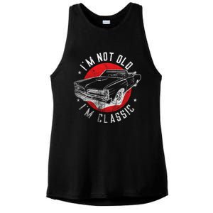 IM Not Old IM Classic Funny Retro Cool Car Graphic Ladies PosiCharge Tri-Blend Wicking Tank