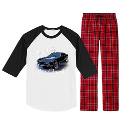 IM Not Old IM Classic Retro Muscle Car Art Birthday Raglan Sleeve Pajama Set