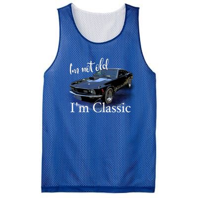 IM Not Old IM Classic Retro Muscle Car Art Birthday Mesh Reversible Basketball Jersey Tank