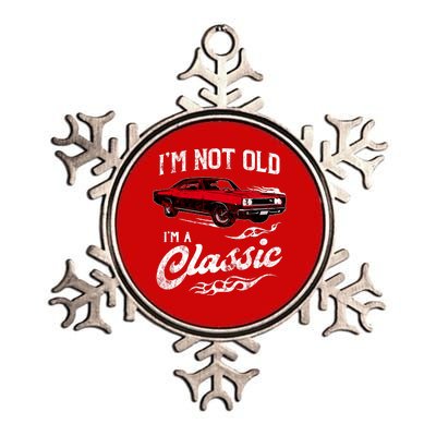 IM Not Old IM Classic Funny 60s Muscle Car Lover Gift Metallic Star Ornament