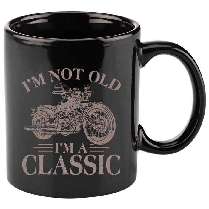 IM Not Old IM Classic Motocycle Biker 11oz C Handle Ceramic Mug